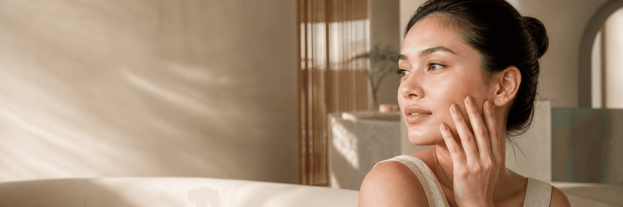 A Beautyfeel client enjoying her post-treatment glow
